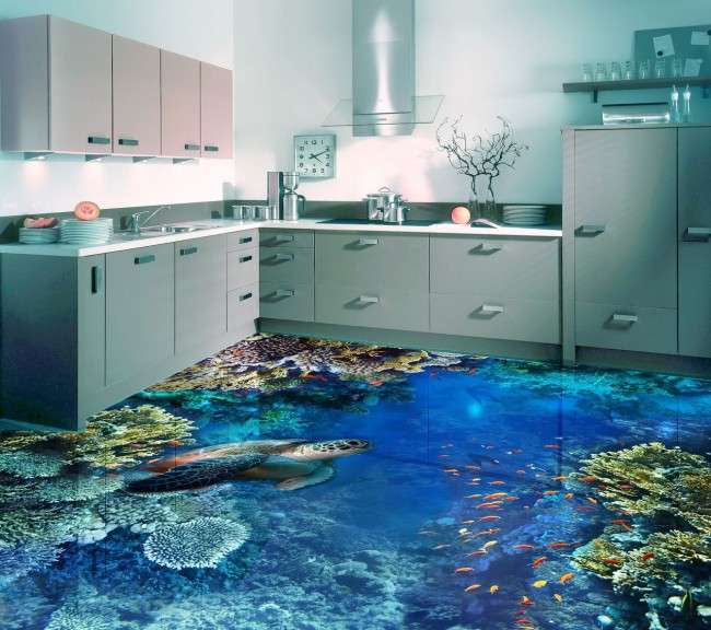 Наливні підлоги 3Д (60 фото, ціни): ефектне покриття у вашому будинку
