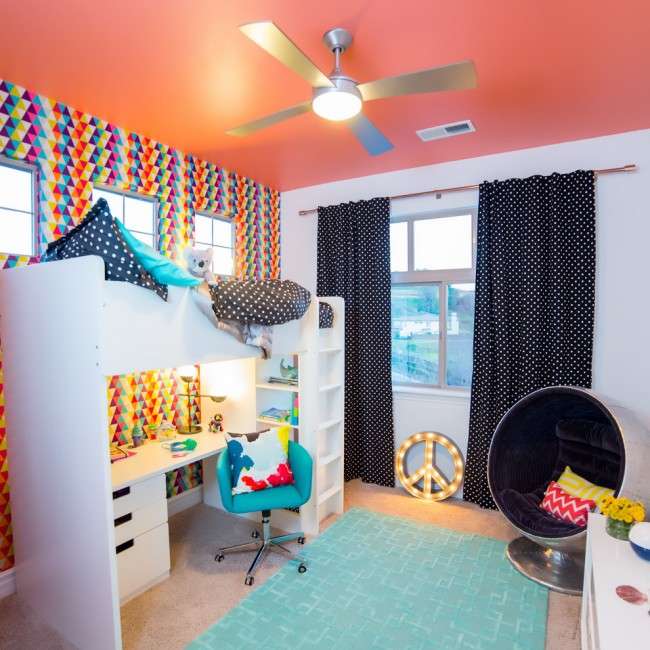 Ліжко-горище з робочою зоною для підлітка: 50 фото оптимізованого простору