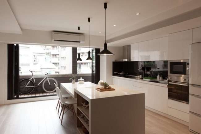 Обєднання балкона з кухнею: етапи перепланування та 70 найбільш комфортних реалізацій