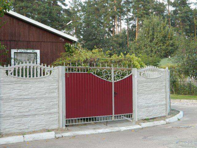 Ворота і хвіртки з профнастилу (51 фото) — простий і доступний спосіб захисту ділянки