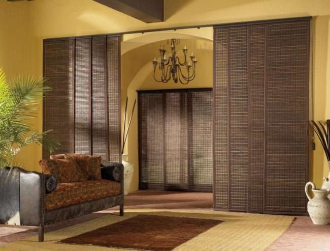 Бамбукові штори на дверний отвір: 80 гармонійних ідей екостилю в інтерєрі
