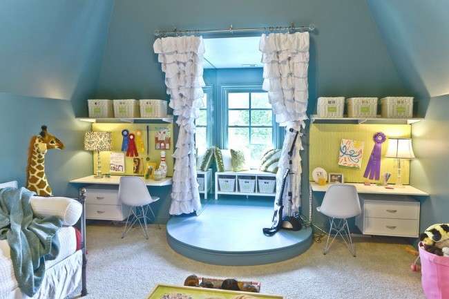Дитяча кімната для різностатевих дітей: 50+ гармонійних варіантів організації простору