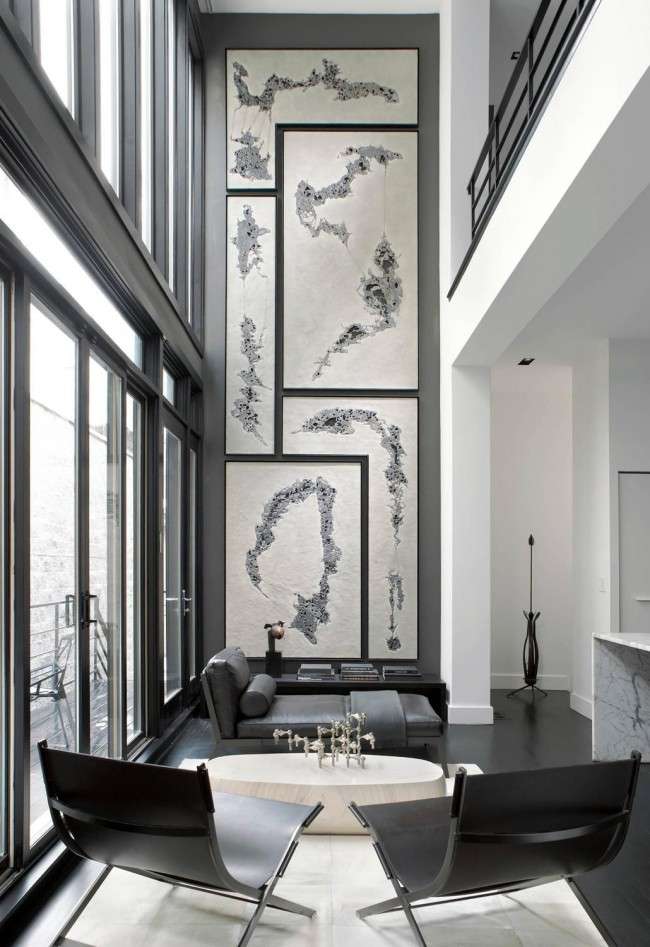 Дизайн чорно-білій вітальні: 40 надихаючих ідей елегантного монохрому