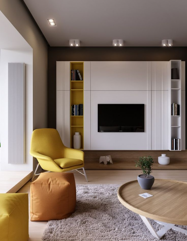 Корпусні меблі для вітальні в сучасному стилі: огляд 90+ трендових рішень