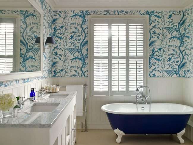 Синя ванна кімната: 75 елегантних інтерєрів в холодних тонах