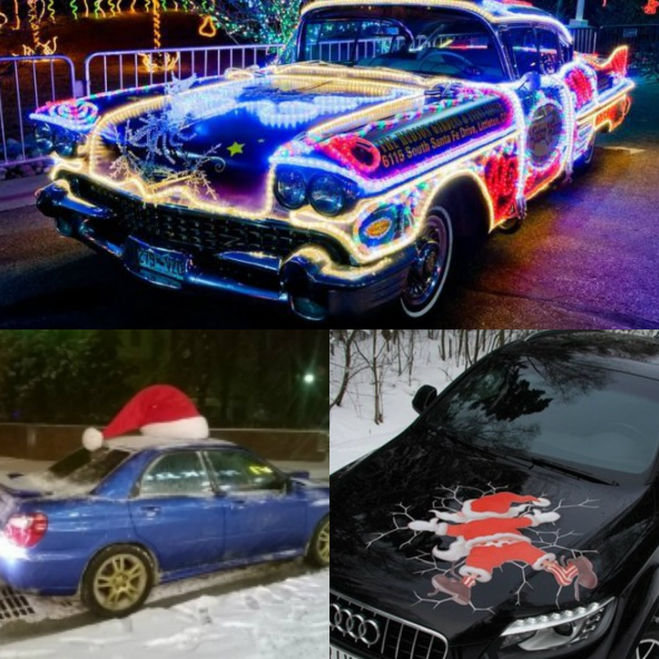 новогодний декор авто