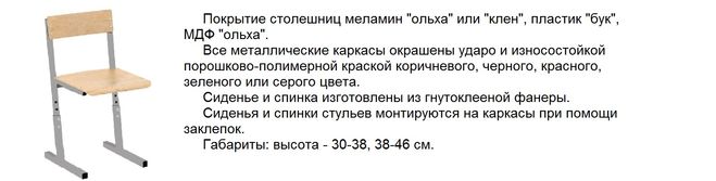 Стул школьника.