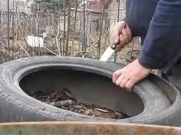 Как резать покрышку ножом