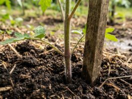 Burying the stems of tomatoes makes more roots grow and increases the yield.